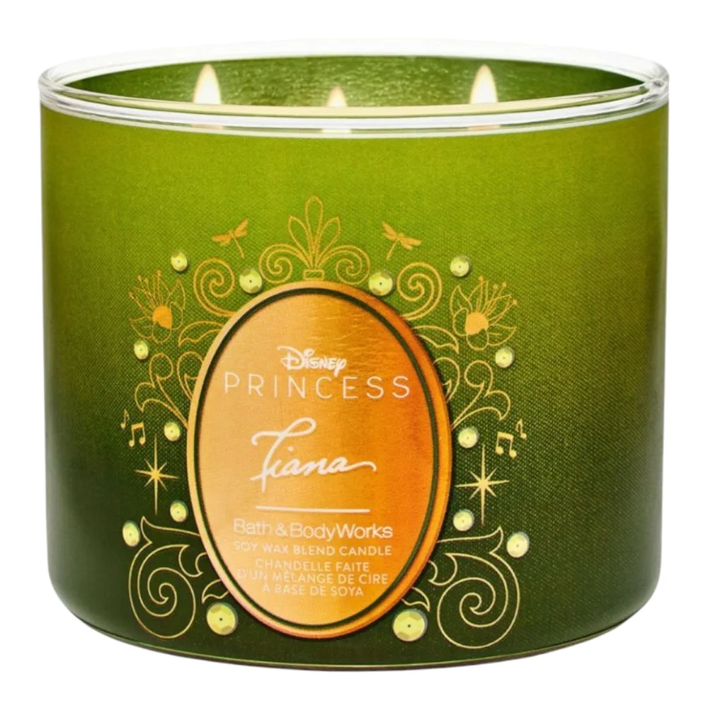 New in Box Bath & Body Works BBW Disney Princess Green Princess Tiana Candle - Picture 2 of 2